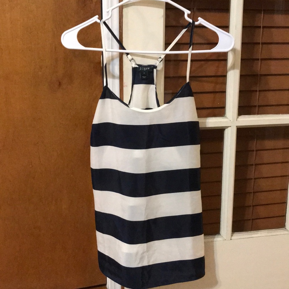Navy & White J Crew striped tank